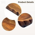thumbnail image 3 of Rustic Teak Wood Fruit Tray with Wavy Edge – 11 Inch Oval Serving Platter, Thai-Style Natural Wooden Dish for Home, Hotel, Restaurant – Ideal for Fruits, Snacks, Cheese & Appetizers, 3 of 5
