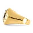 thumbnail image 3 of 14K Yellow Gold Ring Band Men's Diamond Round Champagne & White, Size 8, 3 of 5