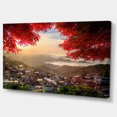 thumbnail image 2 of Canton de Taiwan avec Arbres Rouges - Grand Paysage Art sur Toile, 2 of 3