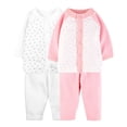 thumbnail image 1 of Conjunto Baby Creysi One For You Para Bebé 3 Meses 4pzs Rosa, 1 of 4