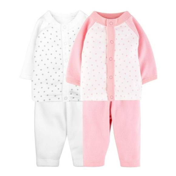 Conjunto Baby Creysi One For You Para Bebé 0 Meses 4pzs Rosa