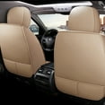 thumbnail image 3 of Tuqiang Leather front car seat covers. for Citroen for C3 2009-Present 2 Seats Airbag Compatible Leather Waterproof Front Rear Cushion Protector with Pollow and Headrest Beige, 3 of 5