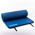thumbnail image 4 of Lifeline Exercise Pro Double-sided Mat with Extra Thick 5/8" Dual Texture Foam, Integrated Carry Straps and Ribbed Non-slip Surface - Blue, 4 of 5