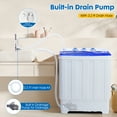 thumbnail image 4 of Portable Washing Machine, 28lbs Twin Tub Washer Mini Compact Laundry Machine with Drain Pump,Compact Washer for Home Dorm Apartment,Blue, 4 of 6