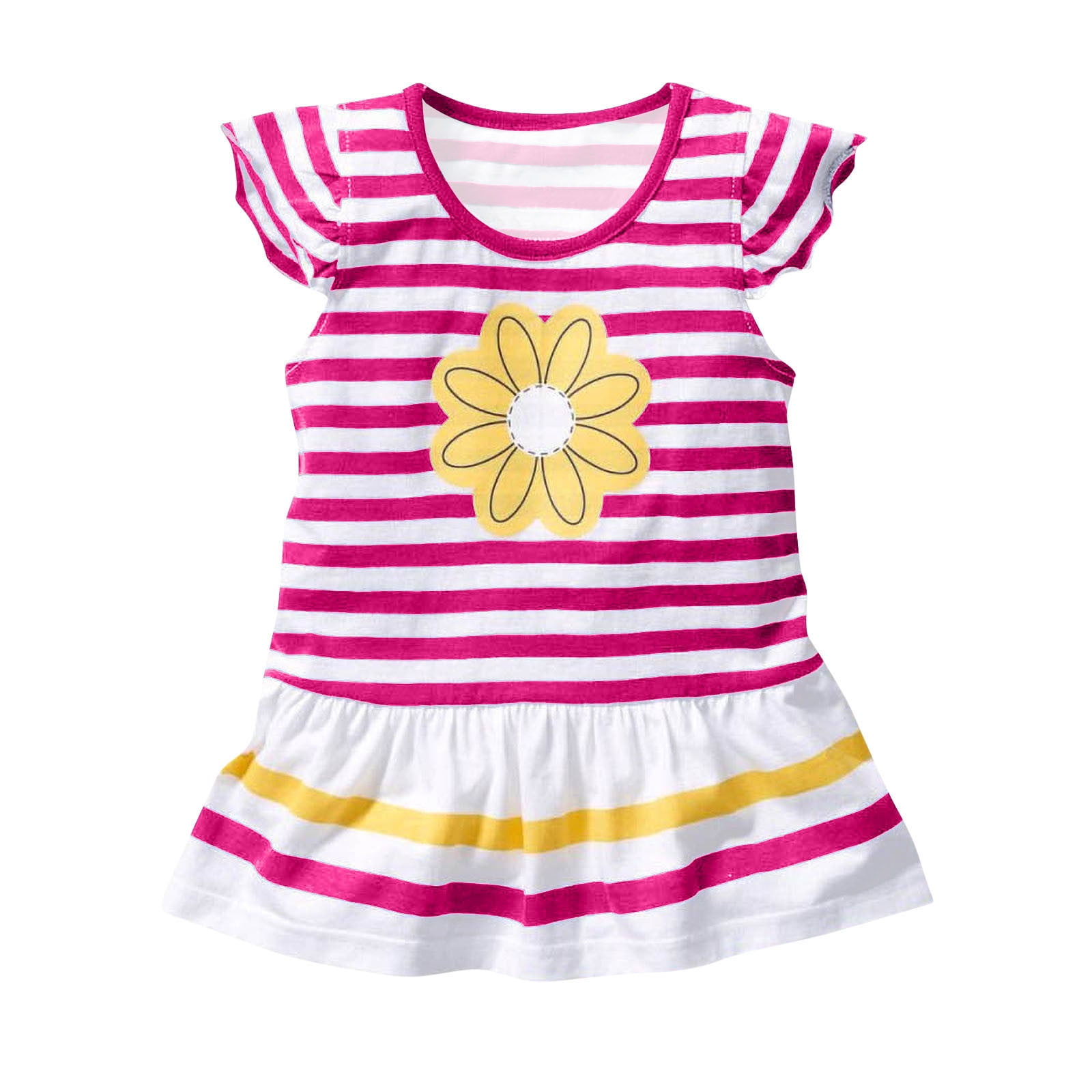 CHGBMOK 2Pcs Baby Girls Kids Cute Flower T-Shirt Tops+Shorts Pants Outfits Summer Clothes 1-8Y