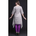 thumbnail image 5 of Bimba Purple Leaves & Primrose Floral Indian Tunic Tops For Girls Printed Casual Top For Women Ethnic Kurti XSmall, 5 of 6