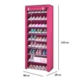 thumbnail image 2 of Estante Organizador para Zapatos de 9 Niveles | Acero Inoxidable | Almacenamiento de Calzado | Tela Impermeable | Zapatero Armable para 27 Pares, 2 of 5