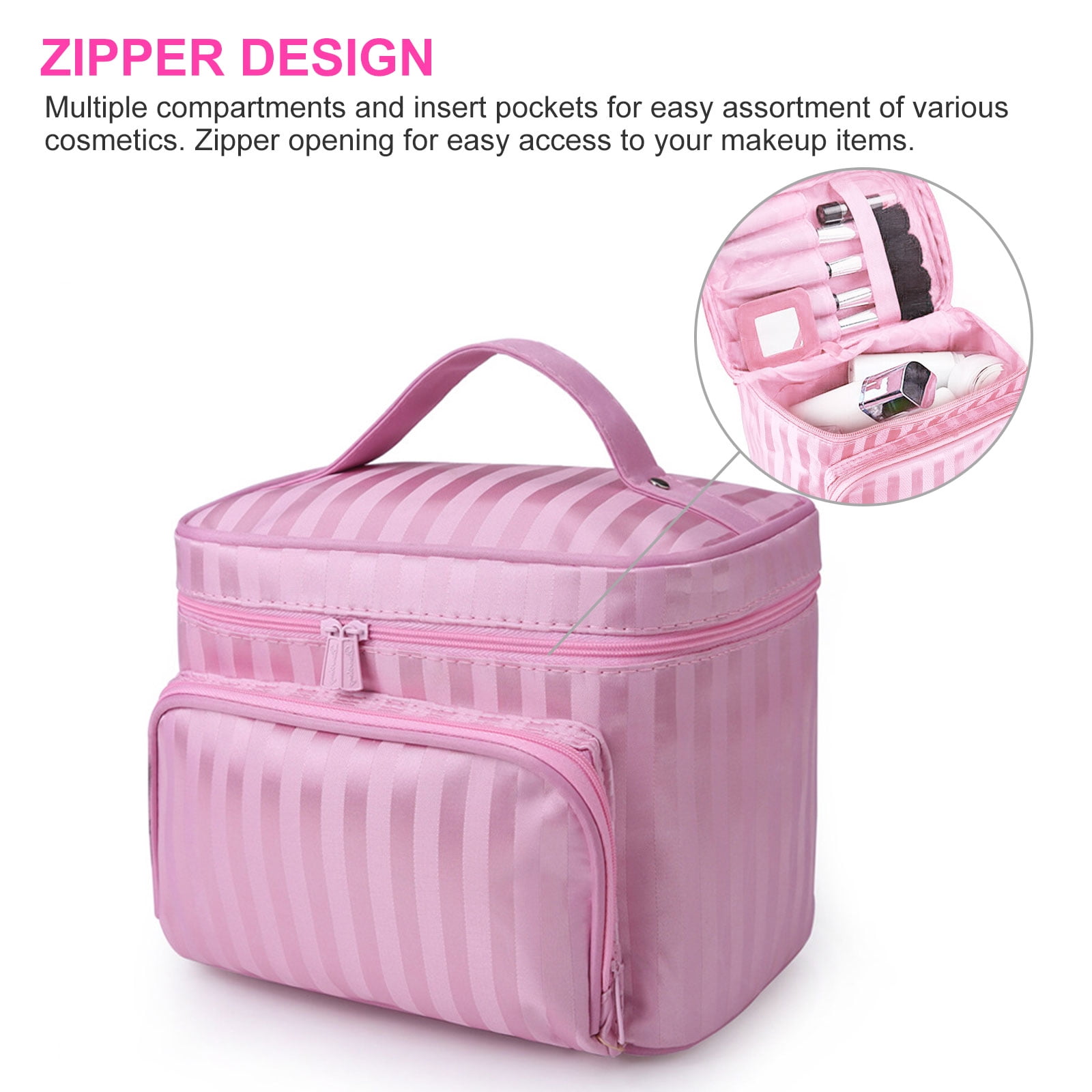 Portable Makeup Travel Case, Waterproof Cosmetic Organizer Case