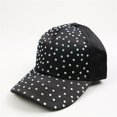 thumbnail image 2 of OOOUM Sparkly Baseball Caps For Women Fashionable Lightweight Breathable Dad Hats Adjustable Holiday Party Sun Hats Black, 2 of 3