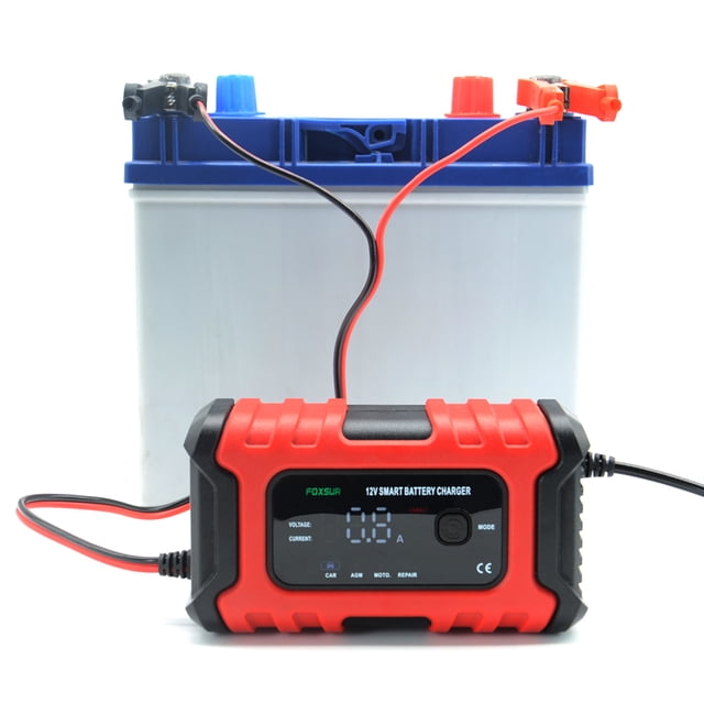 Cargador de batería automotriz de arranque de batería de coche de 12V 6A para motocicleta de coche (EE. UU.) Likrtyny Accesorios para autos y motos