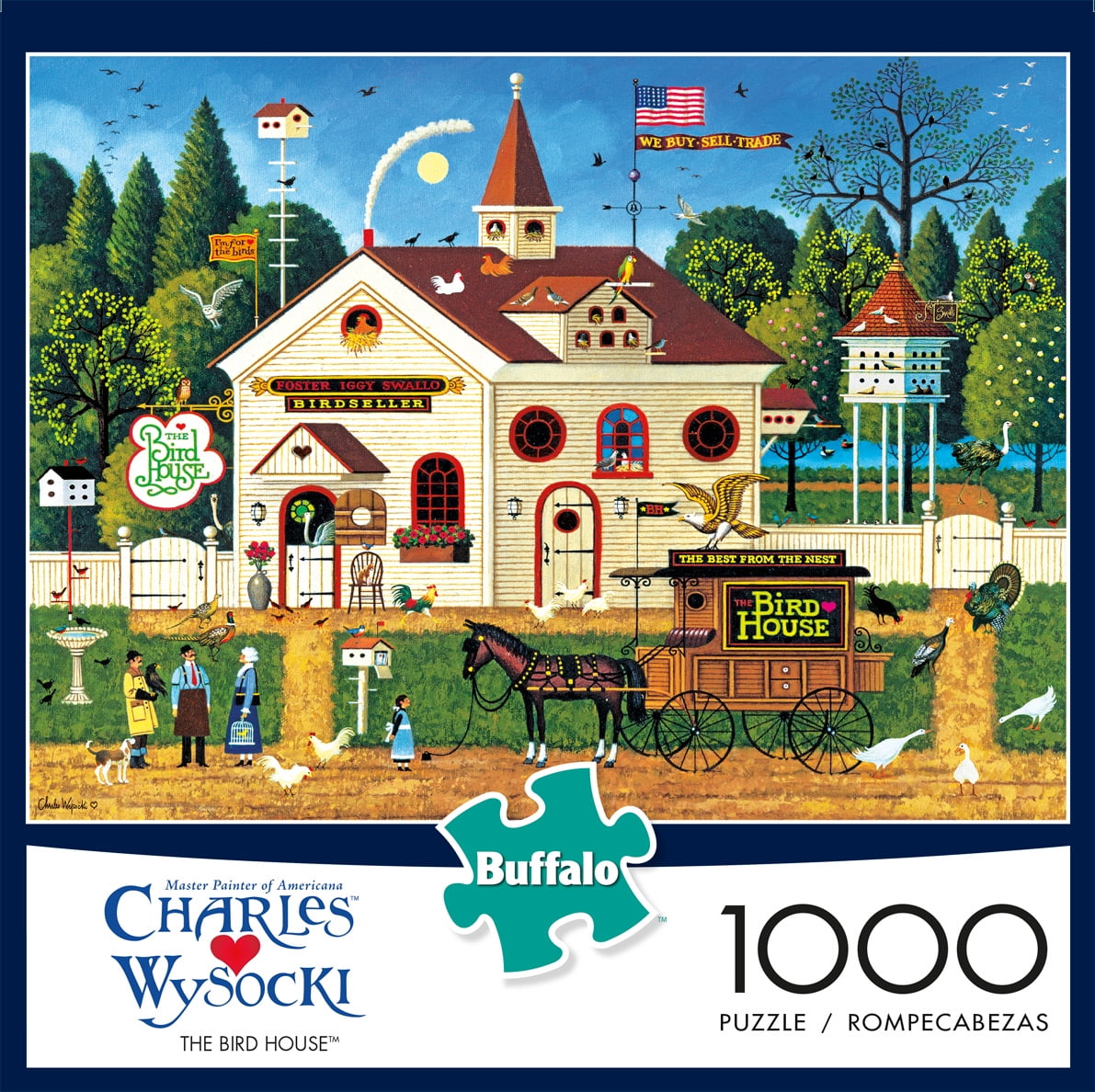 Buffalo Games Charles Wysocki Trick Or Treat Hotel 1000 Piece Jigsaw Puzzle
