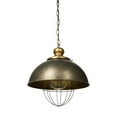 thumbnail image 5 of Mercana Dawson II Metal Antiqued Gold Pendant Dome Light, 5 of 10