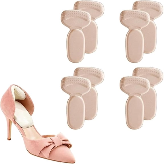 Heel Pads for Shoes,Anti Slip Shoe Inserts for Too Big Shoes Women Men,Heel Grips Liner Cushions Inserts for Loose Shoes,Soft Heel Protectors Stop Heel Slip & Blisters. (Khaki*4)