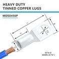 thumbnail image 3 of 30PCS Tinned Copper Wire Lug Lugs SC Ring Terminals Crimp Battery Cable Ends For 2 4 6 AWG Copper Wire Lugs, 3 of 7