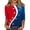 Deep Red #126, variant on Womens 4th of July Shirts Casual 3/4 Sleeve American Flag Print T Shirt Round Neck USA 250th Anniversary Celebration Party Tunic Tops Independence Day Patriotic 1776-2026 Blouses, 5XL