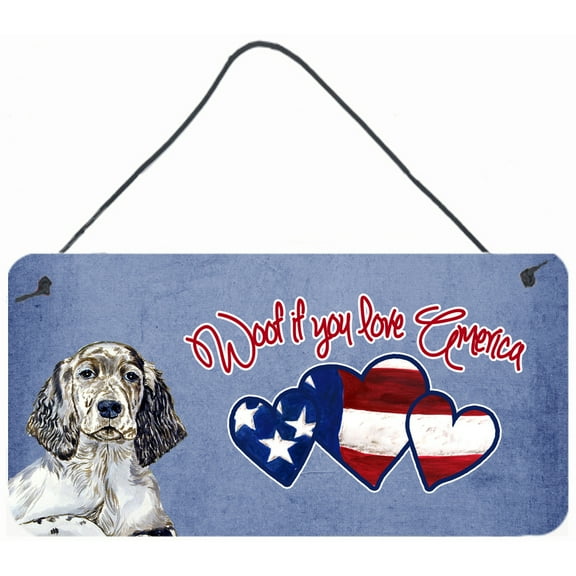 Woof if you love America English Setter Wall or Door Hanging Prints