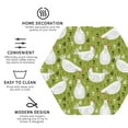 thumbnail image 3 of Honeii Lovely Chickens print Leather Coaster Set of 4, ideal for safeguarding your furniture from drinks spills and effortless cleanup-Hexagon, 3 of 6