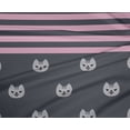thumbnail image 4 of oneOone Tissu Polyester Lycra Rayé & Imprimé Visage de Chat par Yard 56 Pouces de Large, 4 of 4