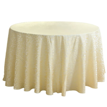

Ximi Tablecloths Machine Washable Neat Edges Round Spillproof Polyester Fabric Table Cover for Home