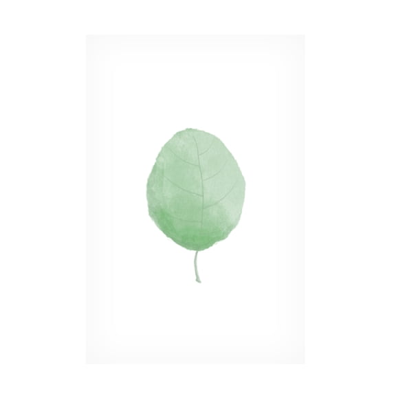 Canvas Wall Art - Pictufy Studio Ii 'Single Leaf' Wall Art for Living Room, Bedroom, or Office Décor by Trademark Fine Art - 12 x 19 Inches