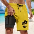 thumbnail image 2 of Men's Swim Trunks with Compression Liner, Inseam Board Shorts, Pockets, Polyester & Spandex Material, for Water Sports, 2 of 4