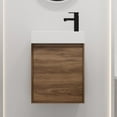 thumbnail image 2 of Tcbosik 18" Floating Vanity Sink Combo for Small Space, Modern Wall Mounted Bathroom Cabinet Set w/White Ceramic Basin Top, Brown Ebony, 2 of 10