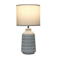 thumbnail image 3 of Simple Designs 16.93" Glow & Flow Boho Patterned Ceramic Table Lamp, Modern Decorative Accent Lighting,For Bedroom, Office, Entryway, Living Room, Stylish Bohemian Spaces, Gray, 3 of 6