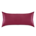 thumbnail image 3 of Haosy Satin Pillowcase for Hair and Skin Standard Cooling Silk Pillow Case with Envelope Closure Burgundy 20"x30", 3 of 9