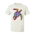 thumbnail image 2 of Wild Bobby, Colorful Rainbow Sea Turtle Animal Lover Men's Graphic T-Shirt, White, Medium, 2 of 3