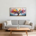thumbnail image 4 of TOARTi Tree of Life Canvas Wall Art Abstract Landscape Painting with Colorful Leaves Framed Big Tree Decor for Living Room Bedroom Office 20x40 Inch, 4 of 11