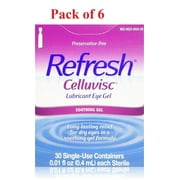 Refresh Celluvisc Lubricant Eye Soothing Gel Long Last Relief, 30ct, 6-Pack