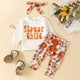 thumbnail image 4 of Gibobby Conjunto niña Ropa para niña pequeña, sudadera de manga larga, con, pantalones con estampado Floral, trajes, 3 uds., banda para el pelo para recién nacido(Blanco,12-18 Meses), 4 of 5