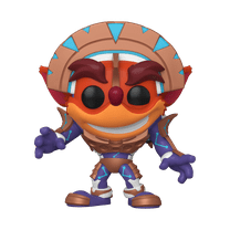 Funko POP! Games: Crash Bandicoot - Crash in Mask Armor (Metallic) - 2021 FunKon Exclusive