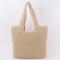 thumbnail image 1 of Bolso de hombro tejido de paja de moda simple bolso tejido a mano Mori bolso de playa casual Joker de gran capacidad, 1 of 6