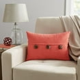 thumbnail image 3 of Mainstays Dynasty Oblong 3 Button Decorative Polyester Throw Pillow, 14" x 20", Clay Brick, 3 of 3