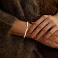 thumbnail image 5 of Turandoss Gifts for Girls Kids 6 7 8 9 10 11 12 13 14 15 16 Year Old Girl Birthday Gifts Flower Girl Proposal Gift Initial Bracelets Pearl M Charm Bracelet Jewelry, 5 of 7