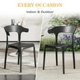 thumbnail image 6 of VECELO Stackable Patio Dining Chair Set of 4, Outdoor/Indoor Dining Chairs for Restaurant, Poolside and Garden, No Assembly, Black, 6 of 13