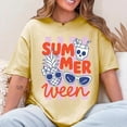 thumbnail image 4 of VibeNest Studio Unisex Summerween Pineapple Skull Drink Retro Summer Halloween Garment Dyed Graphic T-Shirt, 4 of 8