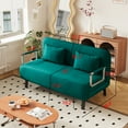thumbnail image 3 of DECMAY Convertible Chair Bed, Tri-Fold Sofa Bed with Adjustable Backrest & Pillow, Leisure Chaise Lounge Couch with Sturdy Iron Frame for Home & Office, Comfortable Sleeper Chair, 3 of 14