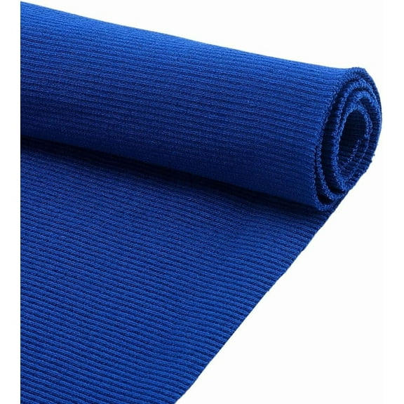Blue Ribbing Fabric for Cuffs Stretchy Fabric Elastic Rib Knit Fabrics Waistband Sewing Fabrics DIY