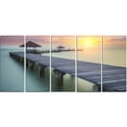 thumbnail image 2 of Design Art Wooden Sea Bridge And Sunset Seashore Photo Canvas Art Print, 2 of 2