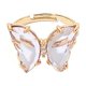 thumbnail image 2 of Pendientes para mujer, regalos para mujer, color transparente, anillo vivo, moda, súper inmortal, anillo de metal, pendientes, 2 of 3