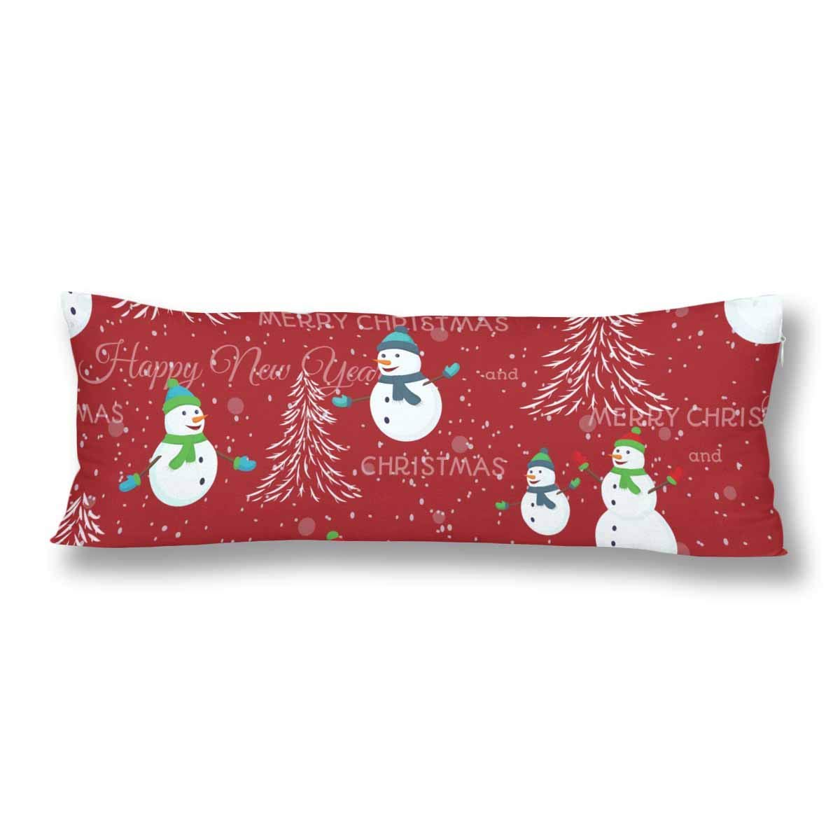 Gckg Christmas Pattern Christmas Tree Snowman Snowflake Red