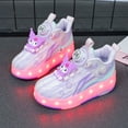 thumbnail image 4 of Kids Wheels Shoes with Lights Rechargeable Roller Skates Shoes Retractable Wheels Shoe LED Flashing Sneakers for Girls Boys Gift, 4 of 23