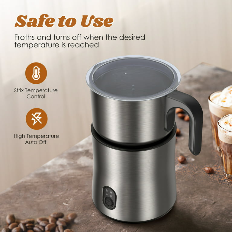 Miroco® Milk Frother Stainless Steel Milk Steamer with Hot & Cold Milk  Functionality Automatic Foam Maker