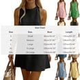 thumbnail image 3 of Mini Dress for Women 2026 Solid Linen Crew Neck Summer Vacation Going Out Cute Short Dress Black XL, 3 of 6