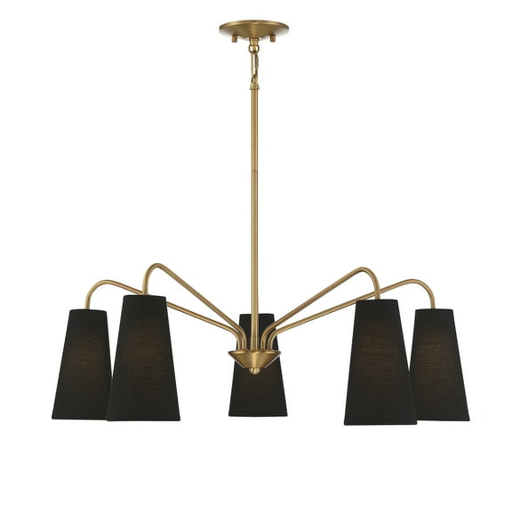 Edgewood 5-Light Chandelier in Warm Brass