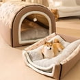 thumbnail image 4 of Winter Cat Dog Bed Mat Deep Sleep Tent Cozy Geometric House Nest Removable Washable for Medium Large Dogs Pet Supplies ShopWise Round, 4 of 8