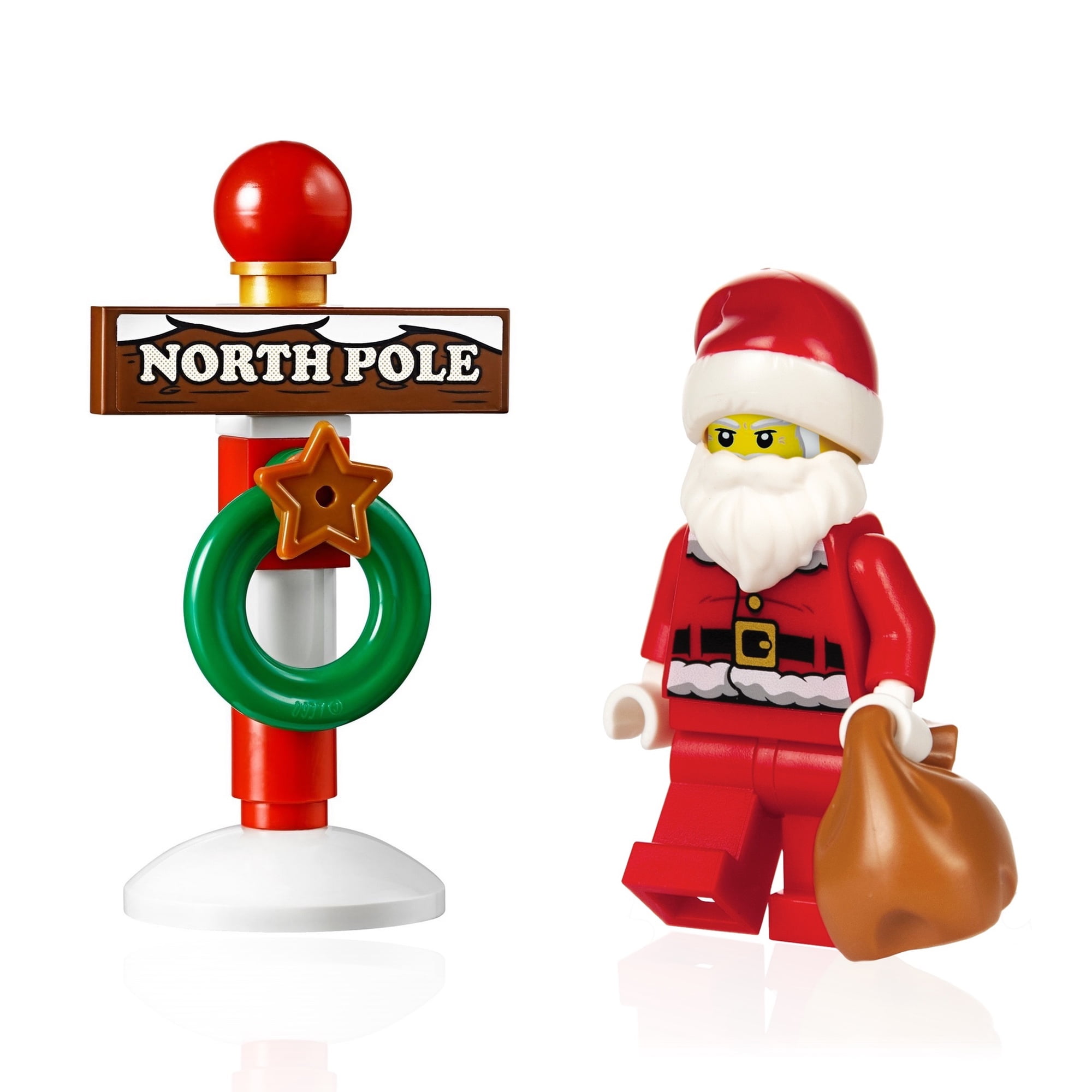 Custom Minifigures Christmas Boy & Girl with Santa Torso Printed On LEGO Parts 