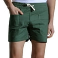 thumbnail image 2 of Under $20 Shorts Men, Xunlbb Mens Casual Fashion Solid Drawstring Elastic Waist Short Multiple Pockets Short Pants, 2 of 5